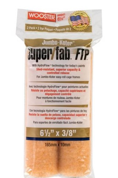 Wooster Super/Fab Synthetic Blend 6-1/2 in. W X 3/8 in. Mini Paint Roller Cover 2 pk Wooster Super/Fab Synthetic Blend 6-1/2 in. W X 3/8 in. Mini Paint Roller Cover 2 pk