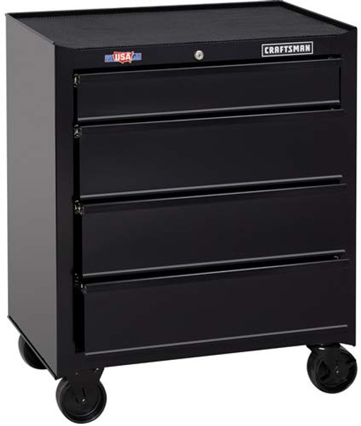 CRAFTSMAN 1000 Series 26.5-in W x 32.5-in H 4-Drawer Steel Rolling Tool Cabinet (Black)