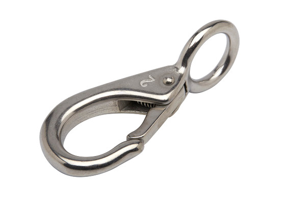 SEACHOICE Fast Eye Snap in 316 Stainless Steel, Eye Size 13/16 in, Length 3-1/4 in. SEACHOICE Fast Eye Snap in 316 Stainless Steel, Eye Size 13/16 in, Length 3-1/4 in.