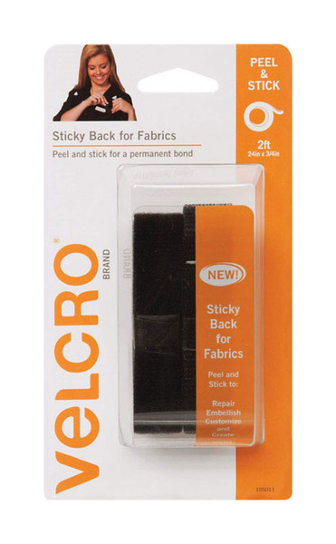 Velcro Sticky Blk3/4x24"