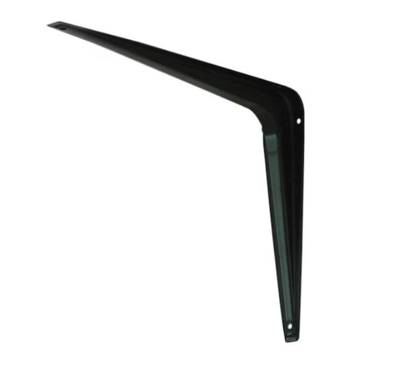 Project Source 11.5-in L x 1.875-in W x 9.05-in D Black Shelf Bracket Project Source 11.5-in L x 1.875-in W x 9.05-in D Black Shelf Bracket