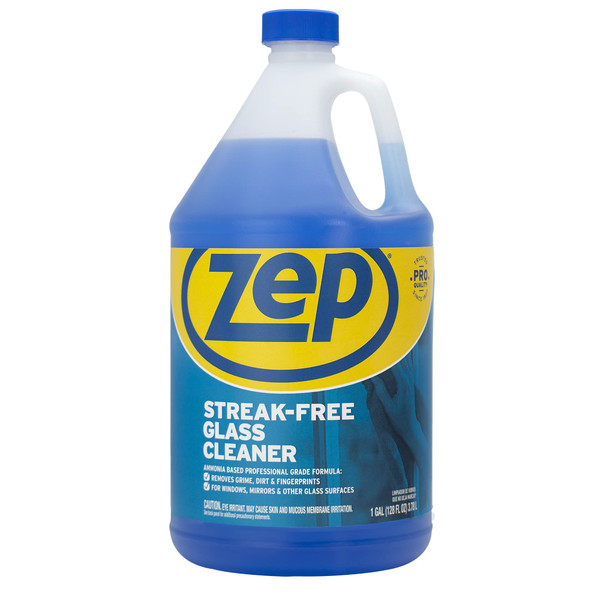 Zep ZU1120128 Glass Cleaner, 128 Fl Oz (Pack of 1), Blue Zep ZU1120128 Glass Cleaner, 128 Fl Oz (Pack of 1), Blue