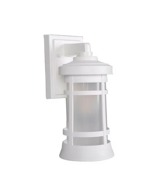 Harbor Breeze Perrin 1-Light 12.75-in White Dark Sky Outdoor Wall Light Harbor Breeze Perrin 1-Light 12.75-in White Dark Sky Outdoor Wall Light
