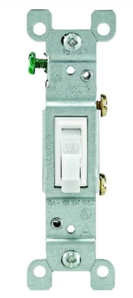 15 amps Single Pole Toggle AC Quiet Switch White 15 amps Single Pole Toggle AC Quiet Switch White