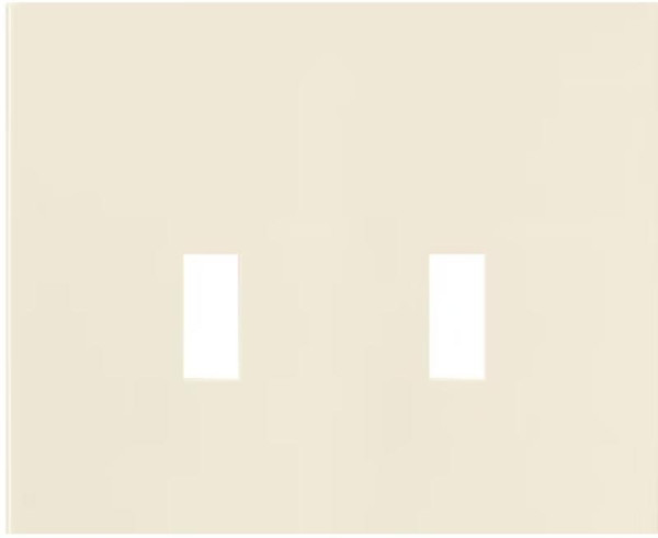 Eaton 2-Gang Midsize Light Almond Polycarbonate Indoor Toggle Wall Plate Eaton 2-Gang Midsize Light Almond Polycarbonate Indoor Toggle Wall Plate