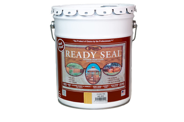 Ready Seal 510 Exterior Stain and Sealer for Wood, 5-Gallon, Golden Pine