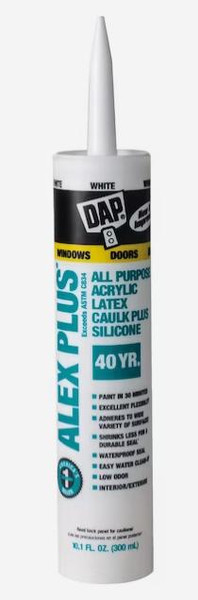 Dap 18152 10.1 oz. Alex Plus Acrylic Latex Caulk Plus Silicone, White