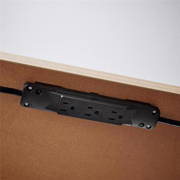 charg - 2in1 6 Outlet 1000 Joules Surge Protector Strip - Black