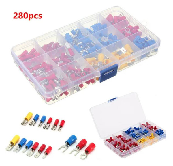 Insulated Cable Connector Electrical Wire Crimp Spade Butt Ring Fork Set Ring Lugs Rolled Terminals Assorted Kit Insulated Cable Connector Electrical Wire Crimp Spade Butt Ring Fork Set Ring Lugs Rolled Terminals Assorted Kit