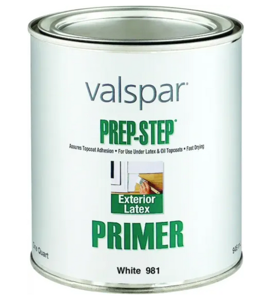 Valspar 981 Prep Step Quart White Exterior Latex Primer Valspar 981 Prep Step Quart White Exterior Latex Primer