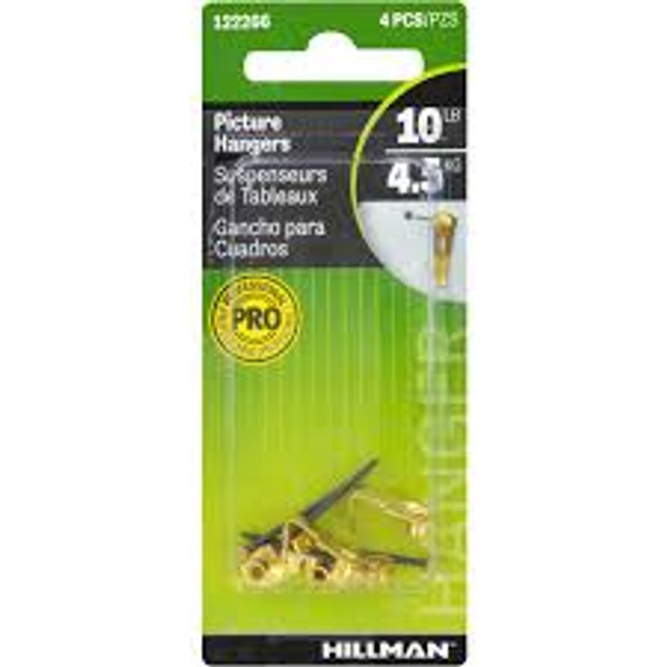 CLASSIC HANGER 4PK THE HILLMAN GROUP PICTURE HANGERS 122266 008236652000