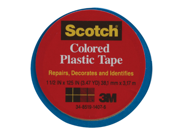 Scotch 1-1/2 In. Blue Colored Plastic Tape Scotch 1-1/2 In. Blue Colored Plastic Tape