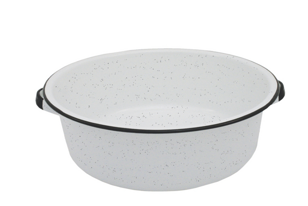 Granite Ware Porcelain Enamel Dish Pan 15 qt Black/White Granite Ware Porcelain Enamel Dish Pan 15 qt Black/White