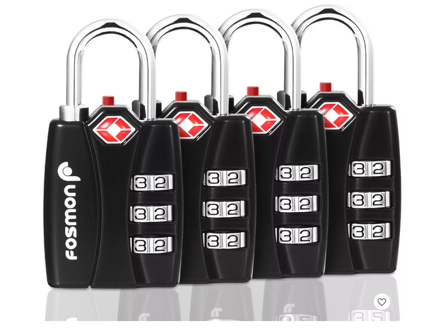 Fosmon TSA Accepted Luggage Lock with 3-Digit Combination and Open Alert Indicator Fosmon TSA Accepted Luggage Lock with 3-Digit Combination and Open Alert Indicator