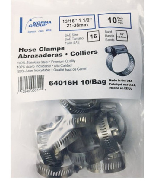HOSE CLAMP SAE 16 10PK