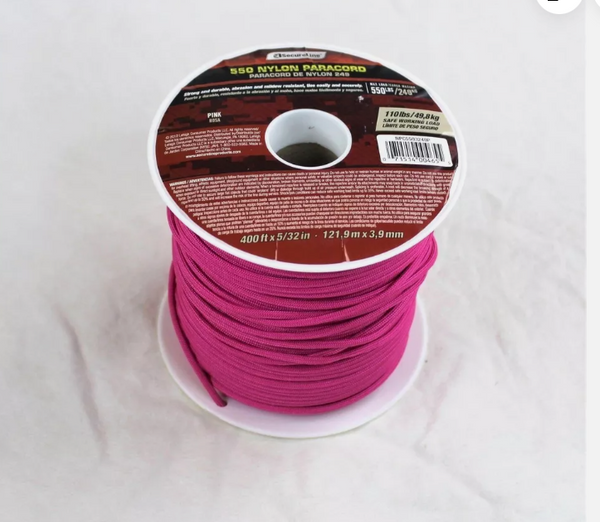Wellington Cordage NPC5503240T Paracord, Pink, 5/32" x 400'