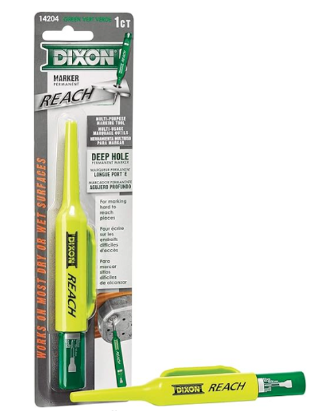 Dixon Industrial REACH- Deep Hole Permanent Marker, Green, 1-Count (14204) Dixon Industrial REACH- Deep Hole Permanent Marker, Green, 1-Count (14204)