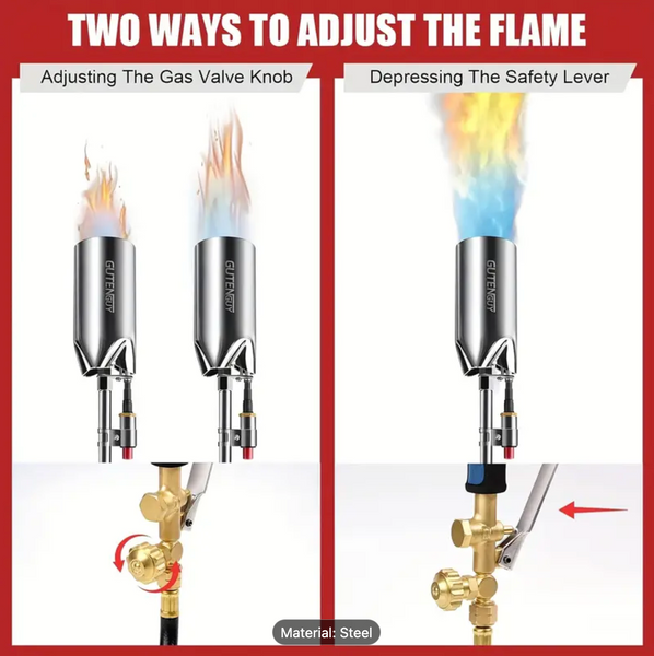 Portable Propane Torch Burner Weed Torch With Storage Bag, High Output 900, 000 BTU Blow Torch With 10FT Hose