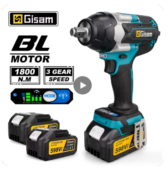 1/2 inch Impact Wrench Lithium Ion Gisam 598 V 1/2 inch Impact Wrench Lithium Ion Gisam 598 V
