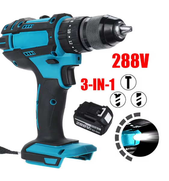 Gisam Cordless Electric Drill 288V Battery Impact Drill Gisam Cordless Electric Drill 288V Battery Impact Drill