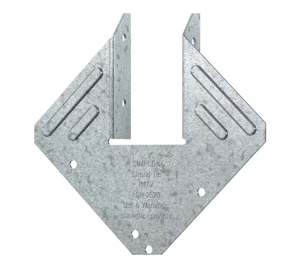 Simpson Strong-Tie 4 in. H X 4 in. W 18 Ga. Galvanized Steel Hurricane Tie Simpson Strong-Tie 4 in. H X 4 in. W 18 Ga. Galvanized Steel Hurricane Tie