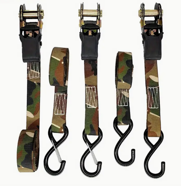 Military Camouflage Polyester Tensioner with Ratchet Clamp