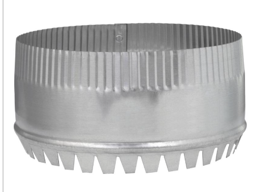 Imperial 8 in. D 28 Ga. Galvanized Steel Round Starting Collar