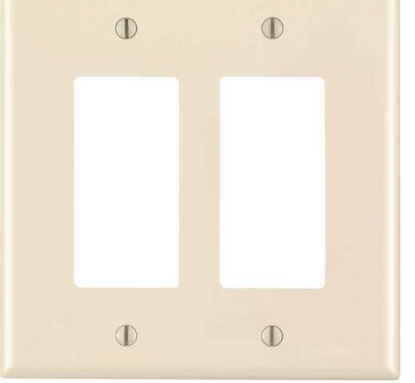 Leviton carries a complete selection of wall plates in multiple colors and configurations to satisfy any need. Wall plates come in three sizes: standard, midway, and jumbo. Midway and jumbo sizes provide helpful options to cover wall imperfections.
Sleek contemporary decora look
Midway size - 3/8 in. larger on all sides
Unbreakable nylon
Use with decora devices, GFCIs, and lighting controls Leviton carries a complete selection of wall plates in multiple colors and configurations to satisfy any need. Wall plates come in three sizes: standard, midway, and jumbo. Midway and jumbo sizes provide helpful options to cover wall imperfections.
Sleek contemporary decora look
Midway size - 3/8 in. larger on all sides
Unbreakable nylon
Use with decora devices, GFCIs, and lighting controls