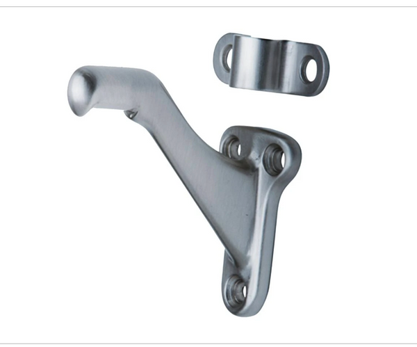 Handrail Bracket, Brass, Satin Nickel