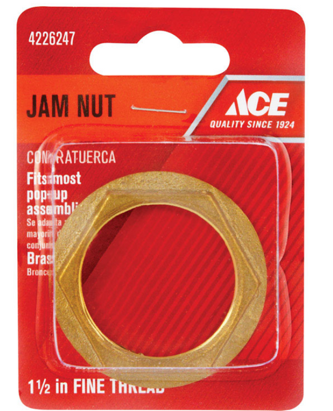 Ace Die Cast Jam Nut 1-1/2 in. Gray Brass Ace Die Cast Jam Nut 1-1/2 in. Gray Brass