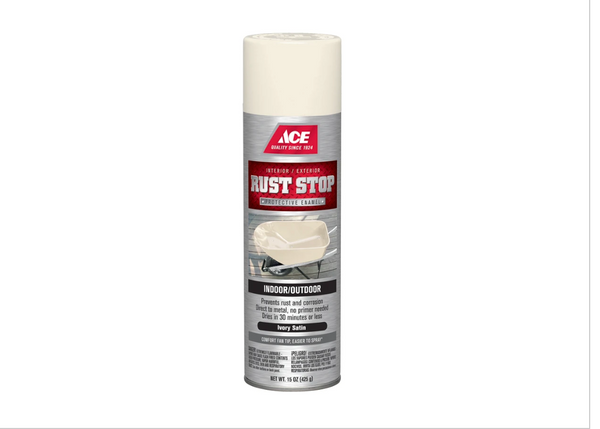 Rust Stop Satin Ivory Spray Paint 15 Oz. Rust Stop Satin Ivory Spray Paint 15 Oz.