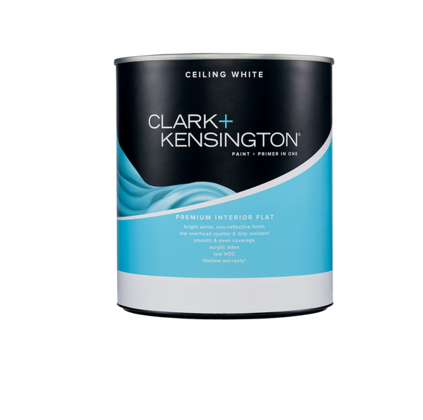 Clark+Kensington Flat Ceiling White Premium Paint Interior 1 qt Clark+Kensington Flat Ceiling White Premium Paint Interior 1 qt