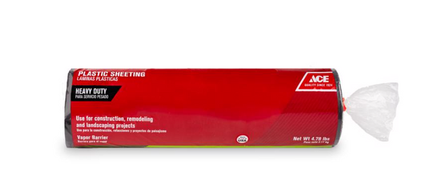 Ace Plastic Sheeting 4 mil X 10 ft. W X 25 ft. L Polyethylene Black