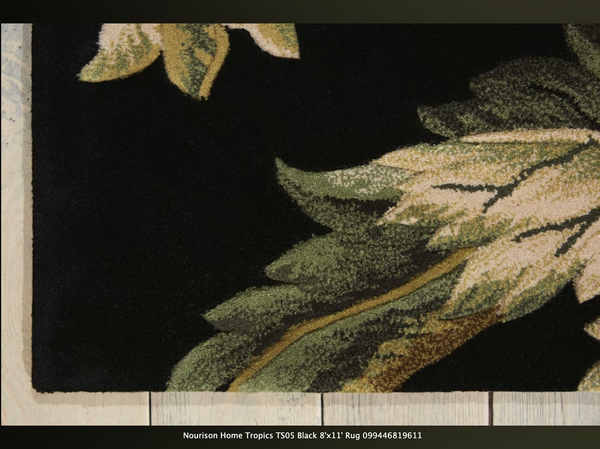 Nourison Home Tropics TS05 Black 8'x11' Rug Nourison Home Tropics TS05 Black 8'x11' Rug