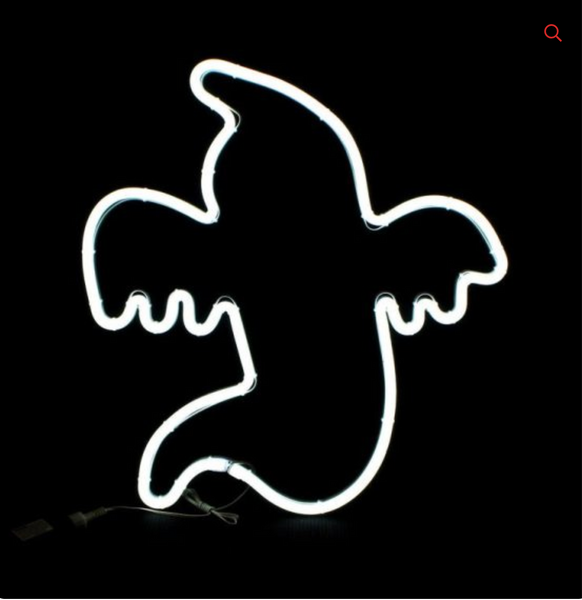 Celebrations 1TS04912 Neon Ghost Halloween Decoration, White