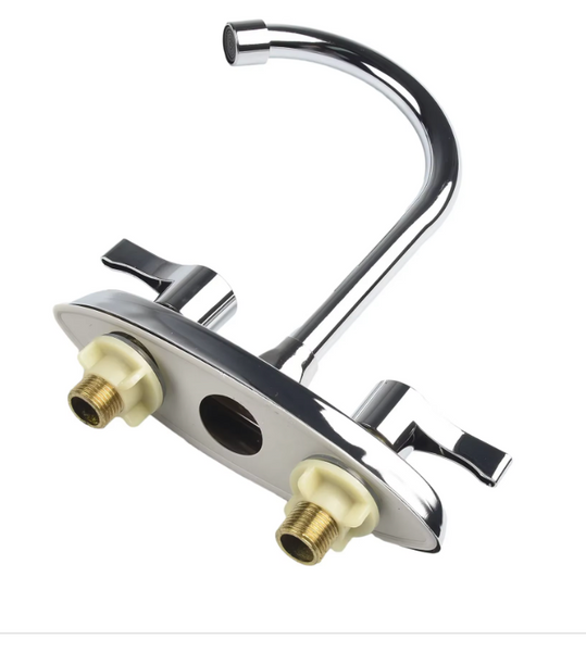 Brass Double Hole Handle Kitchen Faucet Rotary Hot And Cold Basin Sink Mixer Tap Ceramic Spool Basin Faucet Kitchen Tap Brass Double Hole Handle Kitchen Faucet Rotary Hot And Cold Basin Sink Mixer Tap Ceramic Spool Basin Faucet Kitchen Tap