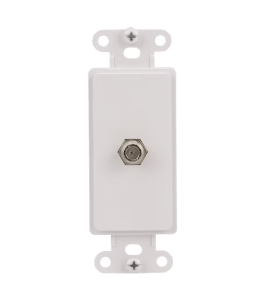 Eaton 1-Gang Standard Size White Plastic Indoor Decorator Wall Plate Eaton 1-Gang Standard Size White Plastic Indoor Decorator Wall Plate