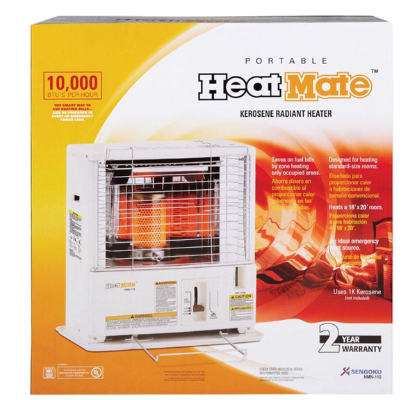 Sengoku HeatMate 10000 Btu/h 400 sq ft Radiant Kerosene Heater
