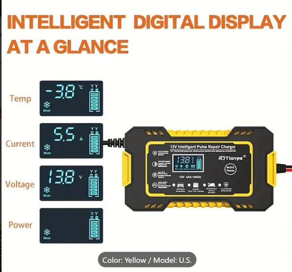 Smart 12V Car Battery Charger