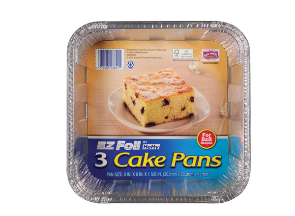Hefty EZ Foil 8 in. W X 8 in. L Cake Pan 3