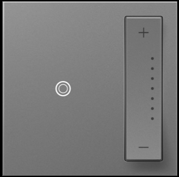 adorne® 700W sofTap® Tru-Universal Dimmer, Magnesium, with Microban® adorne® 700W sofTap® Tru-Universal Dimmer, Magnesium, with Microban®