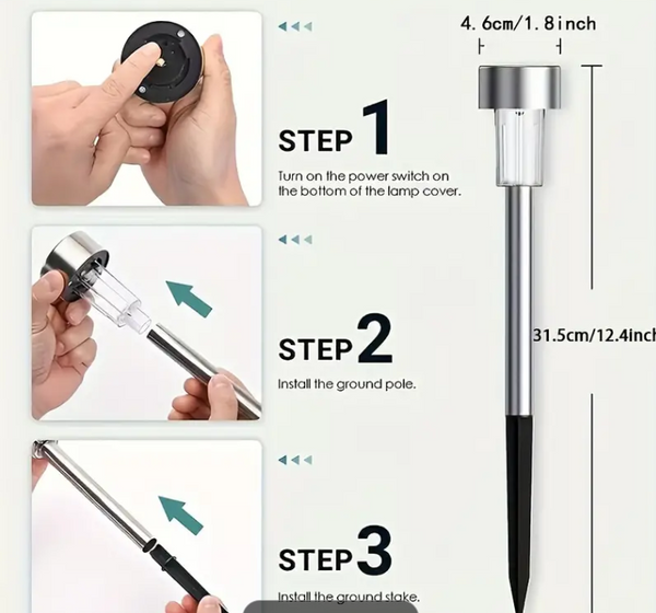 9-Piece Solar Pathway Light Set 9-Piece Solar Pathway Light Set