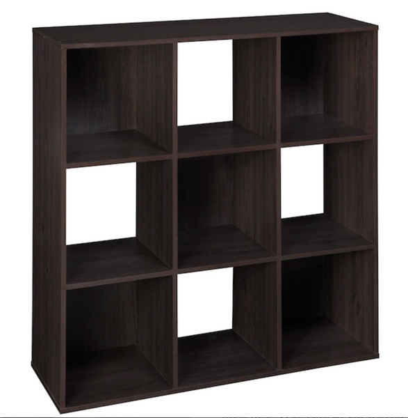 35.88-in H x 35.88-in W x 11.63-in D Espresso Stackable Wood Laminate 9 Cube Organizer