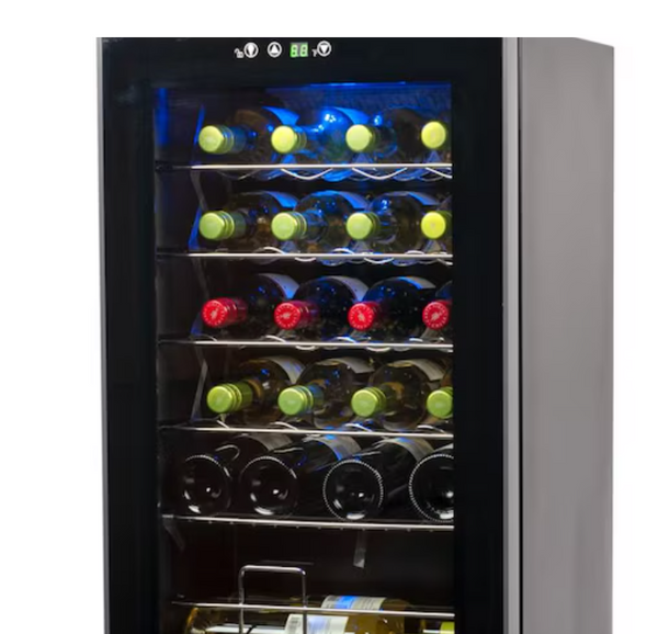 BLACK+DECKER 16.9-Inches W 24 -Bottles Black Freestanding Indoor Wine Cooler