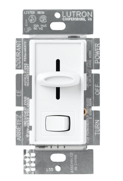 Lutron Skylark White 600 W 3-Way Dimmer Switch 1 pk