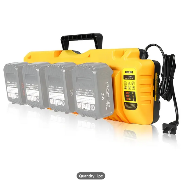 Simultaneous Charger for 12V & 20V Max Batteries – Dual Charging, Fast, Compatible with DEWALT Tools, LED Indicators, Compact Design Simultaneous Charger for 12V & 20V Max Batteries – Dual Charging, Fast, Compatible with DEWALT Tools, LED Indicators, Compact Design