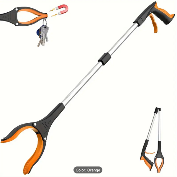 Foldable Reach Out Grabber Tool - 360° Rotating Jaws & Magnetic Tips, Lightweight Garbage Picker for Elderly, Long Handle Multifunctional Sanitation Grabber Tool