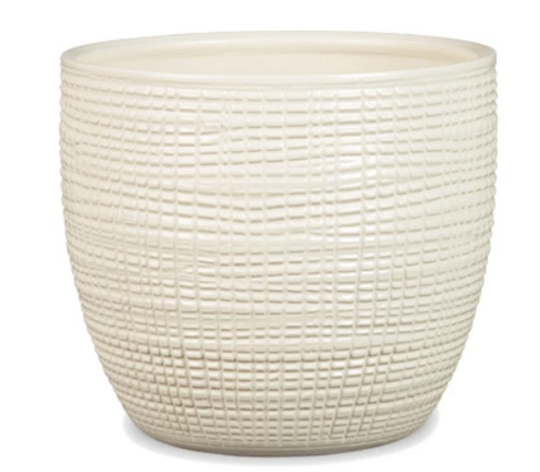 Planter, Indoor, Vanilla White Ceramic, 6.25 X 5.5-in.