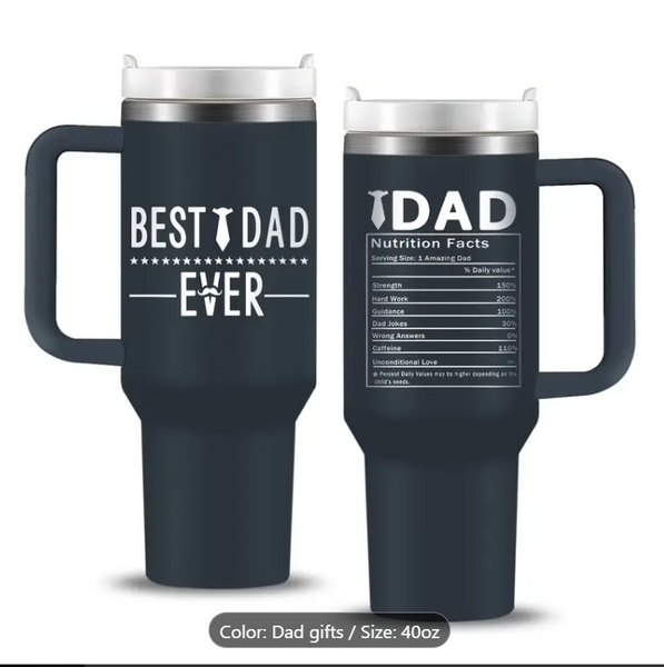 40oz BPA-Free Dad Tumbler With Lid And Straw 40oz BPA-Free Dad Tumbler With Lid And Straw