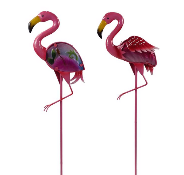 "Solar Flamingo Garden Stake – Pink Metal LED Light for Outdoor Decor | 6-8 Hr Night Glow
